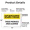 Signmission These Premises Are Alarmed OSHA Security Notice Sign, Plastic, 14in W x 10in L, 2PK OS-2PACK-SN-P-1014-L-11650 - alternate 7